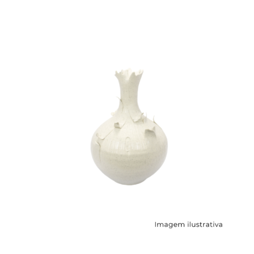 Vaso Em Cerâmica Bege 65811 SR 12378