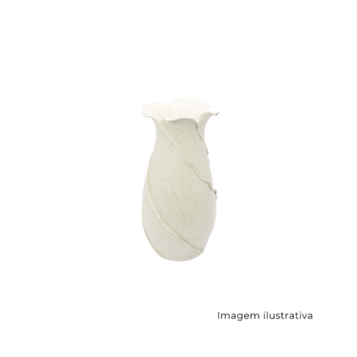 Vaso Em Cerâmica Bege 65813 SR 12381