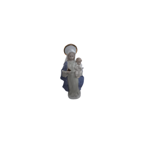 Escultura Nsa Sra Manto Azul Ceramica Ama6-Hp159 SR11821