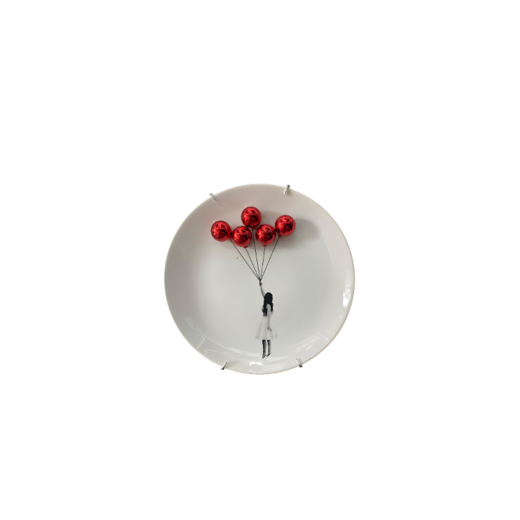 Prato Menina Balões Vermelhos 207 SR12296
