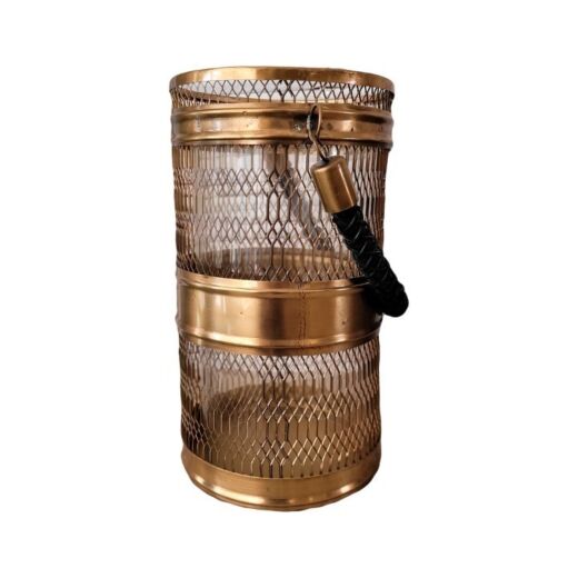 Lanterna De Metal Cil454 E Vidro SR10671