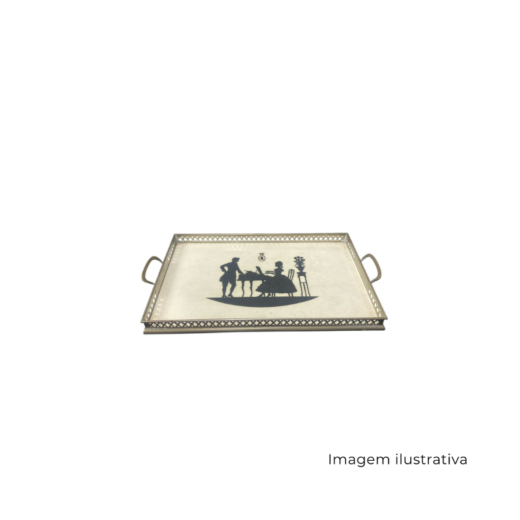 Bandeja Retangular Com Figuras SR13059