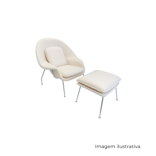 Poltrona Womb Chair com Banqueta SR1146
