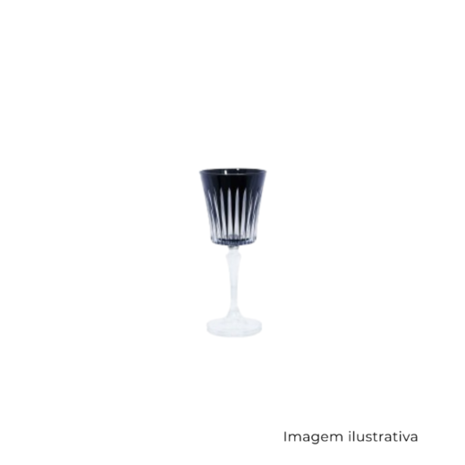 Taça Em Cristal Preto Para Agua 72841 SR12406
