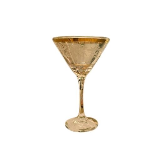 Taça Martini 0991 Lapidada Filete Ouro SR10730