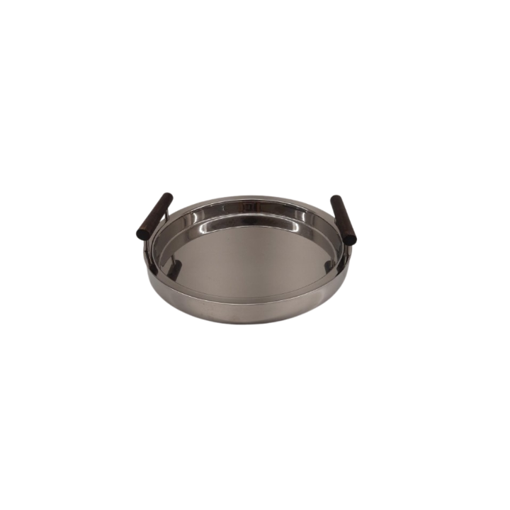 BANDEJA DECORATIVA REDONDO COM ALÇA SR11837