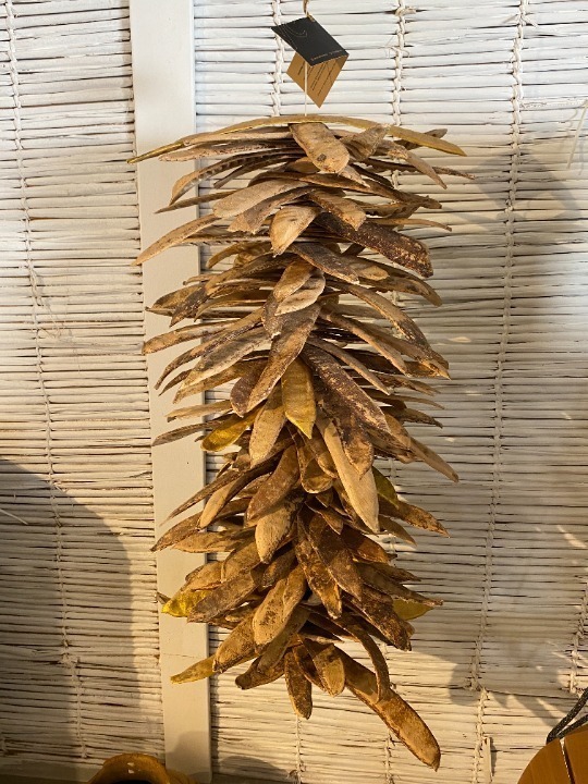 Escultura Flamboyant Alvejado Com Dourado SR10016