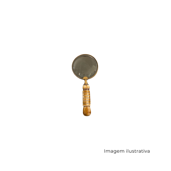 Lupa De Mao Decorativa Em Resina R121 SR13356