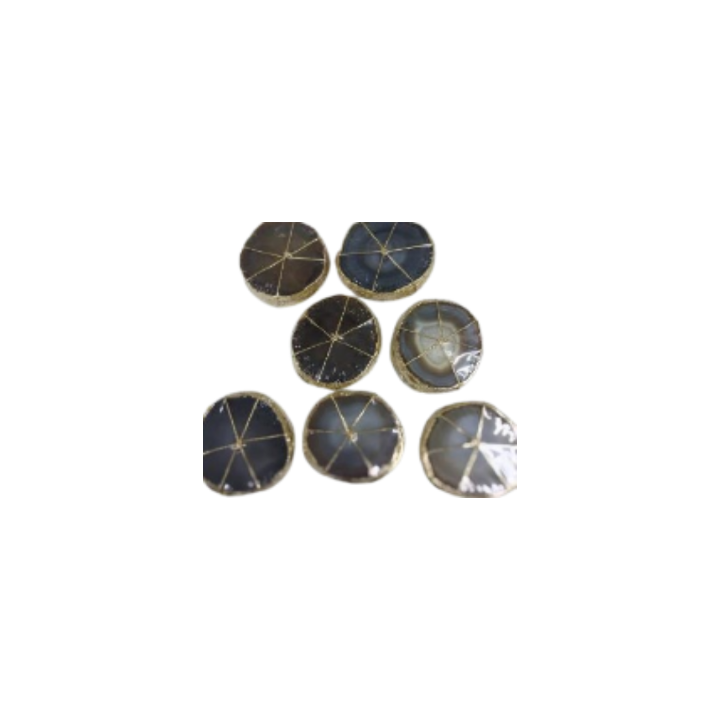 Pedra Conjunto De Porta Copos De Ágata SR11575