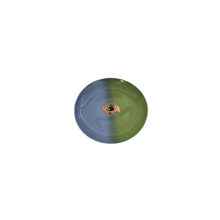 Prato Decorativo Letho Azul Verde Ceramica Ama6-Cf0111 SR11818