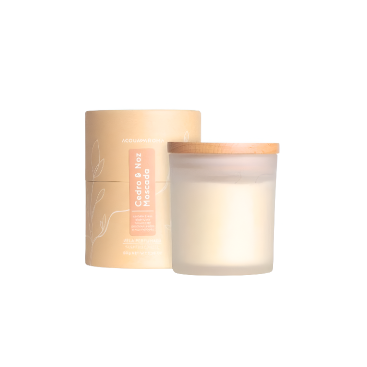 Vela Perfumada Acqua Aroma Cedro E Noz Moscada SR12453