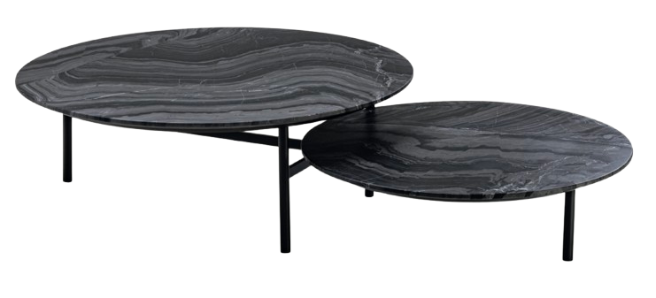 Mesa De Centro Crux Redonda Em Pedra