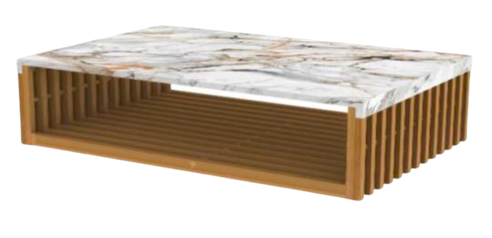 Mesa De Centro Ritmo Mármore