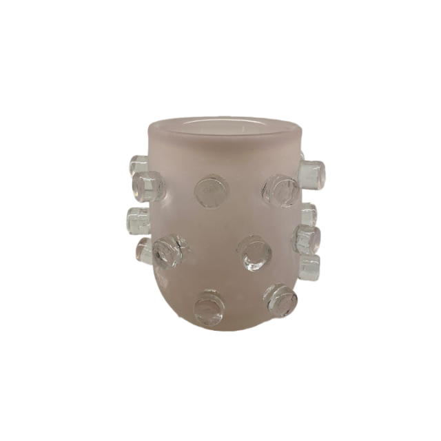 Vaso Pinha P - Champanhe Fosco Sem Ouro Det Cristal SR10596