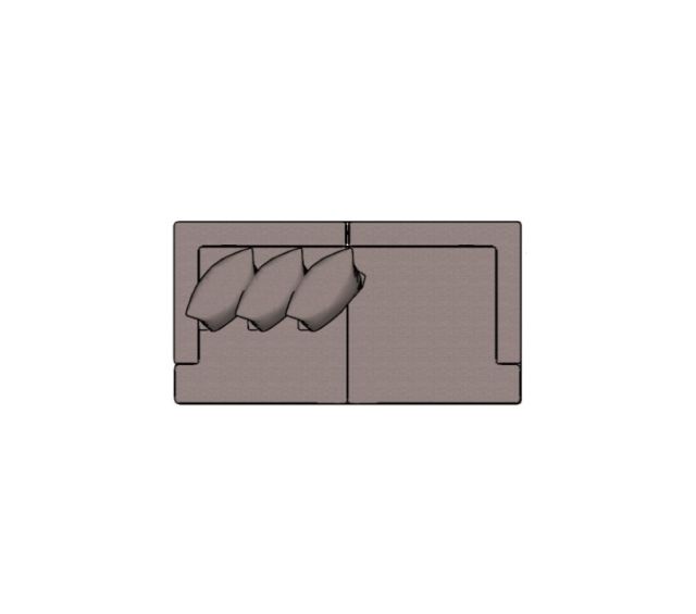 Sofa Fillet 2 Lugares 1,70 - Com Almofadao - 1,70 X 0,90