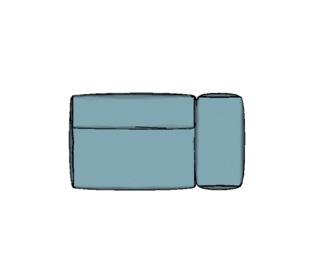 Modulo Sofá Lego Ponta Direita Braço Largo - PDBL6 1,81 X 0,99 X 0,76H