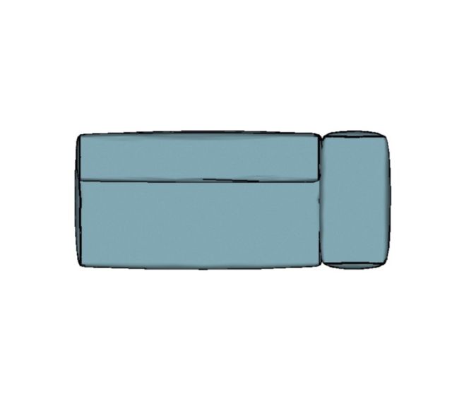 Modulo Sofá Lego Ponta Direita Braço Largo - PDBL9 2,31 X 0,99 X 0,76H