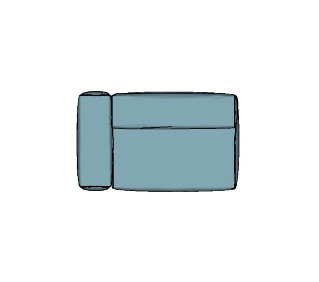 Modulo Sofá Lego Ponta Esq Braço Estreito - PEBE5 1,65 X 0,99 X 0,76H