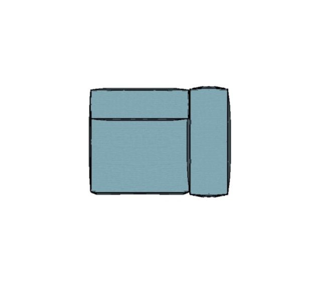 Modulo Sofá Modular Canto Direito - CD3 1,32 X 0,99 X 0,76H