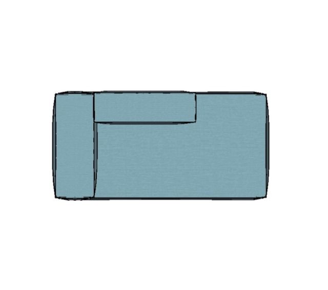 Modulo Sofá Modular Canto Dir Encosto Parcial - CDEP7 1,98 X 0,99 X 0,76H