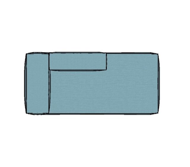 Modulo Sofá Modular Canto Dir Encosto Parcial - CDEP8 2,15 X 0,99 X 0,76H