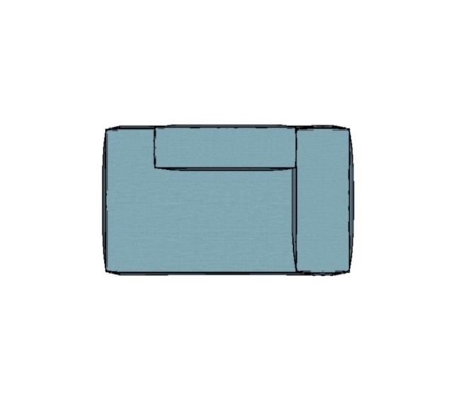 Modulo Sofá Modular Canto Esquerdo Encosto Parcial - CEEP5 1,65 X 0,99 X 0,76H