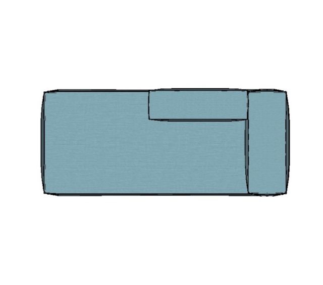 Modulo Sofá Modular Canto Esquerdo Encosto Parcial - CEEP9 2,31 X 0,99 X 0,76H