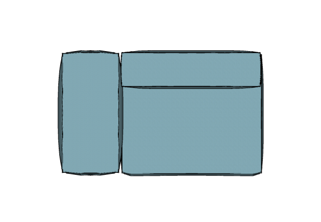 Modulo Sofá Modular Ponta Direita Braço Largo - PDBL5 1,65 X 0,99 X 0,76H