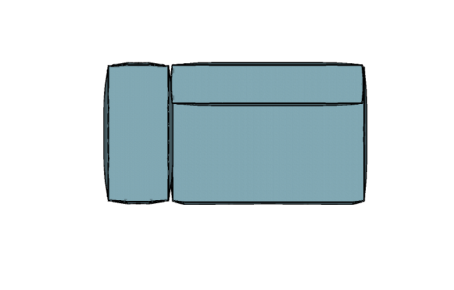 Modulo Sofá Modular Ponta Direira Braço Largo - PDBL7 1,98 X 0,99 X 0,76H