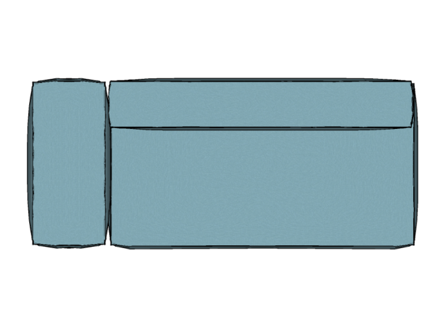 Modulo Sofá Modular Ponta Direita Braço Largo - PDBL9 2,31 X 0,99 X 0,76H