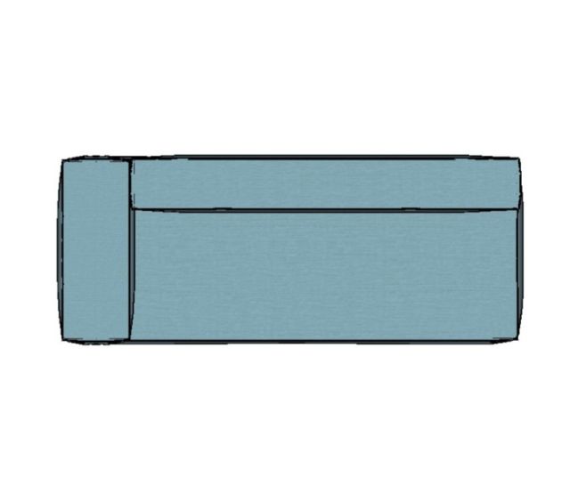 Modulo Sofá Modular Ponta Esq Braço Estreito - PEBE10 2,47 X 0,99 X 0,76H