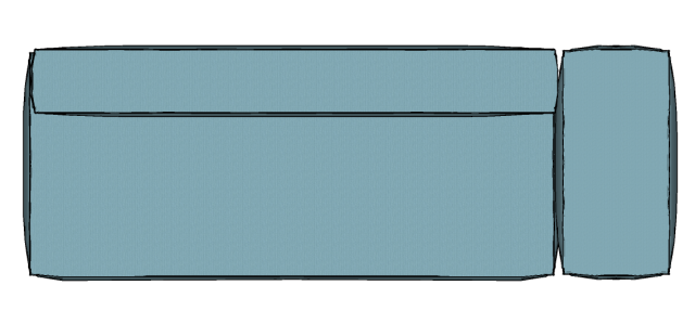 Modulo Sofá Modular Ponta Esquerda Braço Largo - PEBL12 2,80 X 0,99 X 0,76H