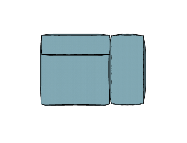 Modulo Sofá Modular Ponta Esquerda Braço Largo - PEBL4 1,48 X 0,99 X 0,76H