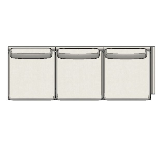 Modulo Sofá Osaka 03 Lugares Com 01 Braço Dir. - 2,13 X 0,75 X 0,80H