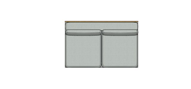 Módulo Sofá Paulistano 2 Lug. Sem Braço - 1,80 X 1,15 X 0,70H