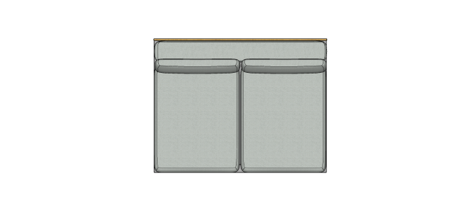 Módulo Sofá Paulistano 2 Lug. Sem Braço - 1,80 X 1,39 X 0,70H