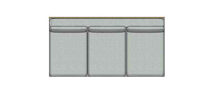 Módulo Sofá Paulistano 3 Lug. Sem Braço - 2,70 X 1,39 X 0,70H