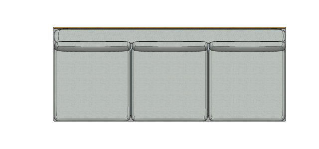 Módulo Sofá Paulistano 3 Lug. Sem Braço - 3,42 X 1,39 X 0,70H