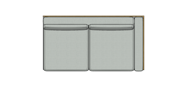 Módulo Sofá Paulistano 2 Lug. Com 1 Braço Dir. - 2,53 X 1,39 X 0,70H