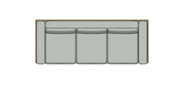 Módulo Sofá Paulistano 3 Lug. Com 2 Braço - 2,90 X 1,15 X 0,70H