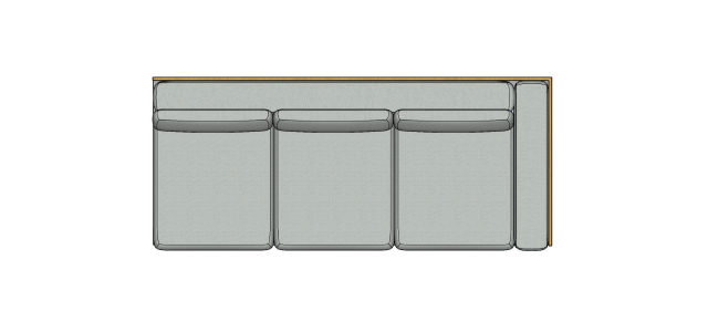 Módulo Sofá Paulistano 3 Lug. Com 1 Braço Dir. - 2,65 X 1,15 X 0,70H