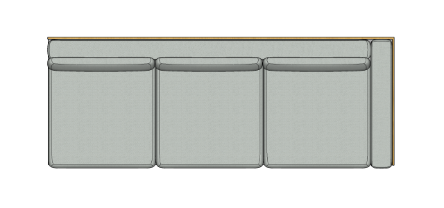 Módulo Sofá Paulistano 3 Lug. Com 1 Braço Dir. - 3,67 X 1,39 X 0,70H