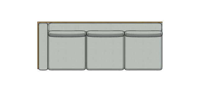 Módulo Sofá Paulistano 3 Lug. Com 1 Braço Esq. - 2,95 X 1,15 X 0,70H
