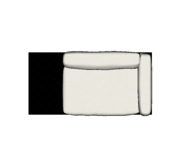 Modulo Sofá Platô Com 01 Braço Dir E Com Extensor 45Cm - 1,92 X 0,92 X 0,72H