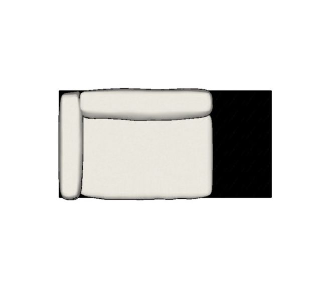 Modulo Sofa Platô Com 01 Braço Esq Com Extensor 45Cm - 1,92 X 0,92 X 0,72H