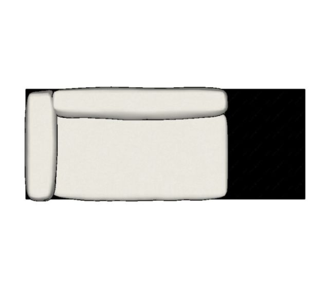 Modulo Sofa Platô Com 01 Braço Esq Com Extensor 45Cm - 2,47 X 0,92 X 0,72H