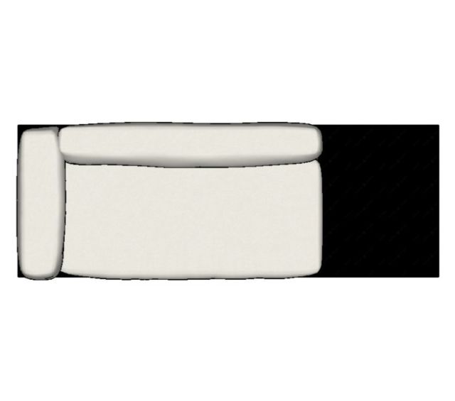 Modulo Sofa Platô Com 01 Braço Esq Com Extensor 45Cm - 2,67 X 0,92 X 0,72H