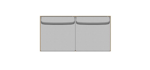 Módulo Sofá Valby 2 Lugares Com 2 Braço Chapa - 2,30 X 1,15 X 0,70H