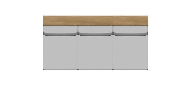 Módulo Sofá Valby 3 Lugares Sem Braço Com Estante - 2,70 X 1,39 X 0,70H