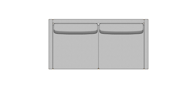 Módulo Sofá Valby 2 Lugares Com 2 Braço Estofado Fino - 2,48 X 1,24 X 0,70H